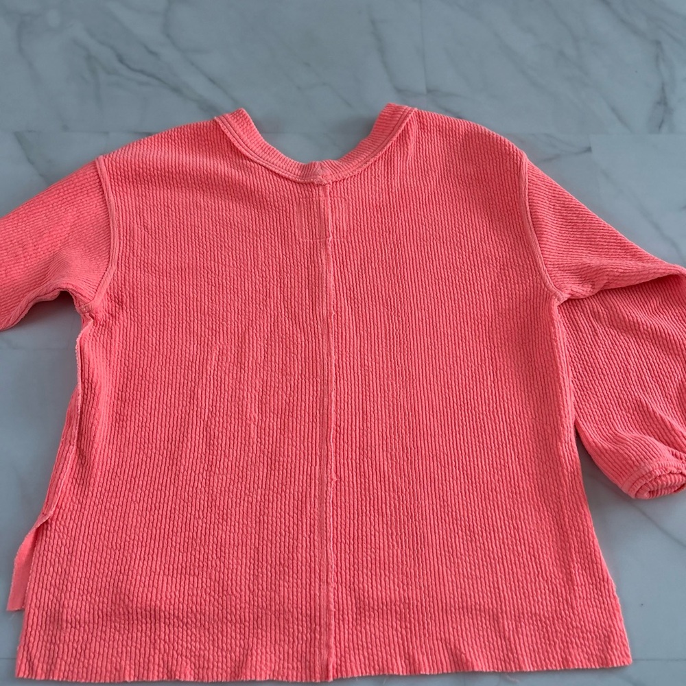 Aerie Vibrant Coral Knit Top, oversized fit!